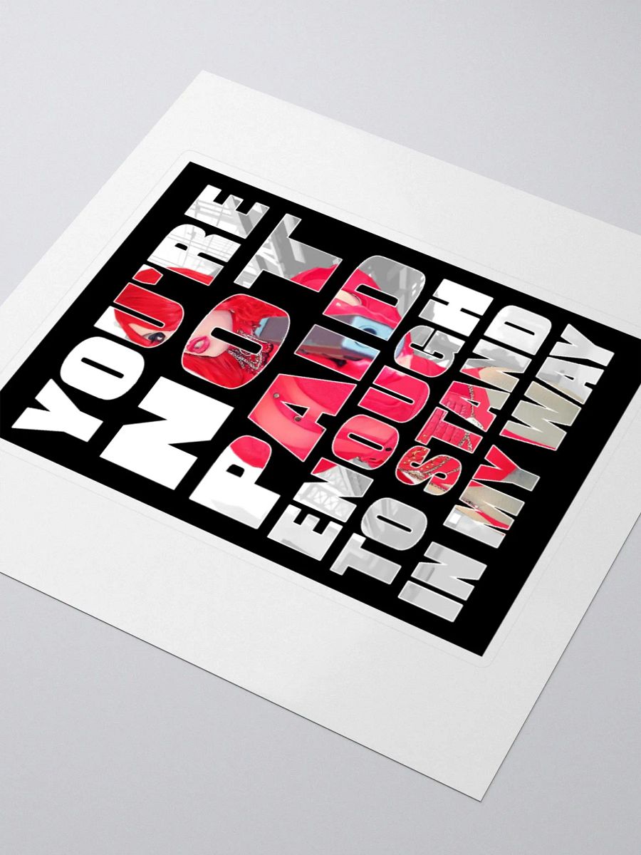 You're Not Paid Enough... Sticker product image (3)