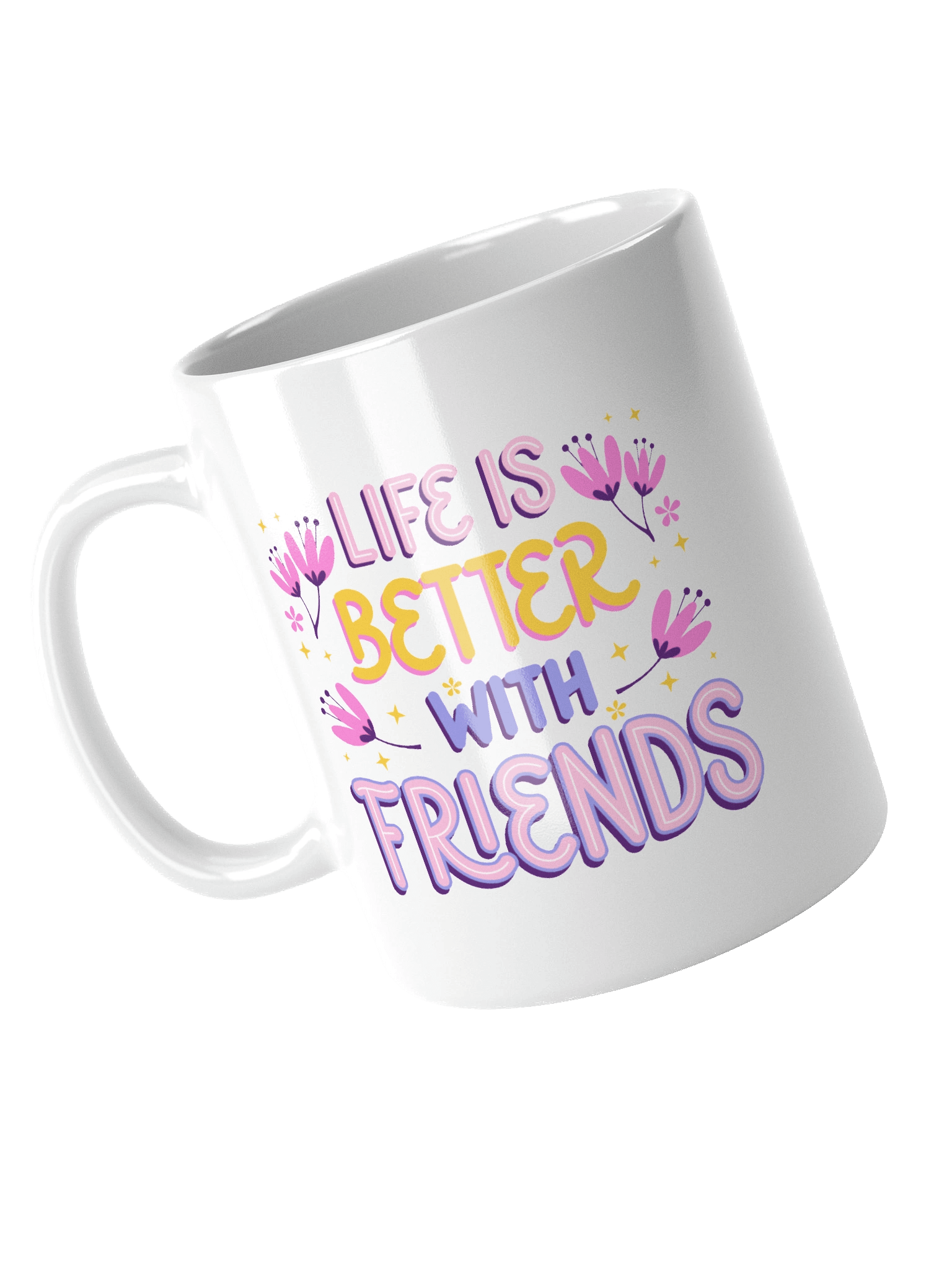 Floral Friends White Glossy Mug product image (4)