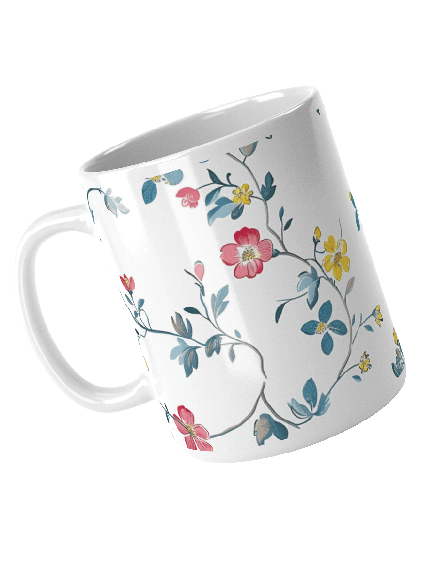 Multicolor Floral White Glossy Ceramic Mug by Treasure Pie product image (7)