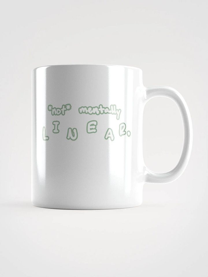*not* mentally linear (lined design, #96B697) glossy white mug product image (1)