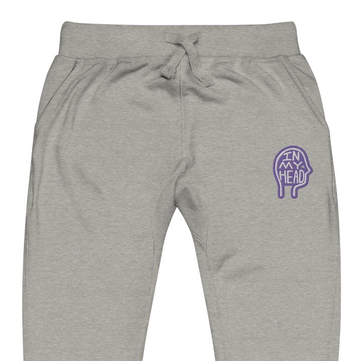 In My Head (purple bubble design 2) embroidered fleece joggers product image (1)