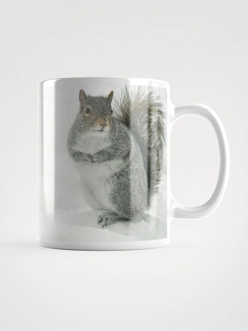Fat Squirrel Winter Mug With "Cold Days of Winter" Poem Excerpt