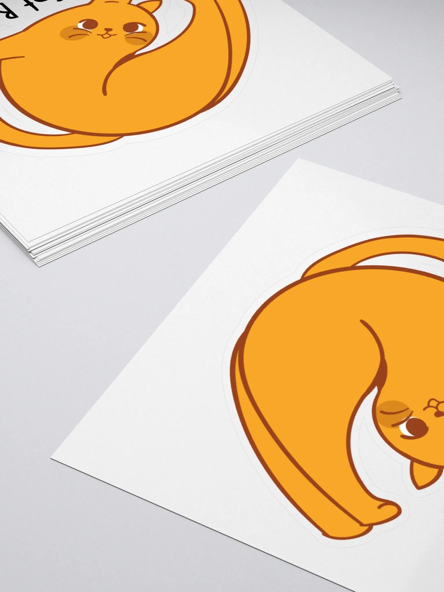 Playful Cat Stretch Kiss-Cut Stickers product image (11)