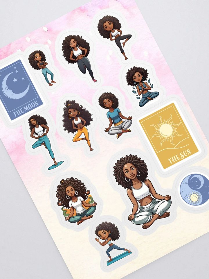 Yoga Tarot | Kiss Cut Sticker Sheet product image (1)