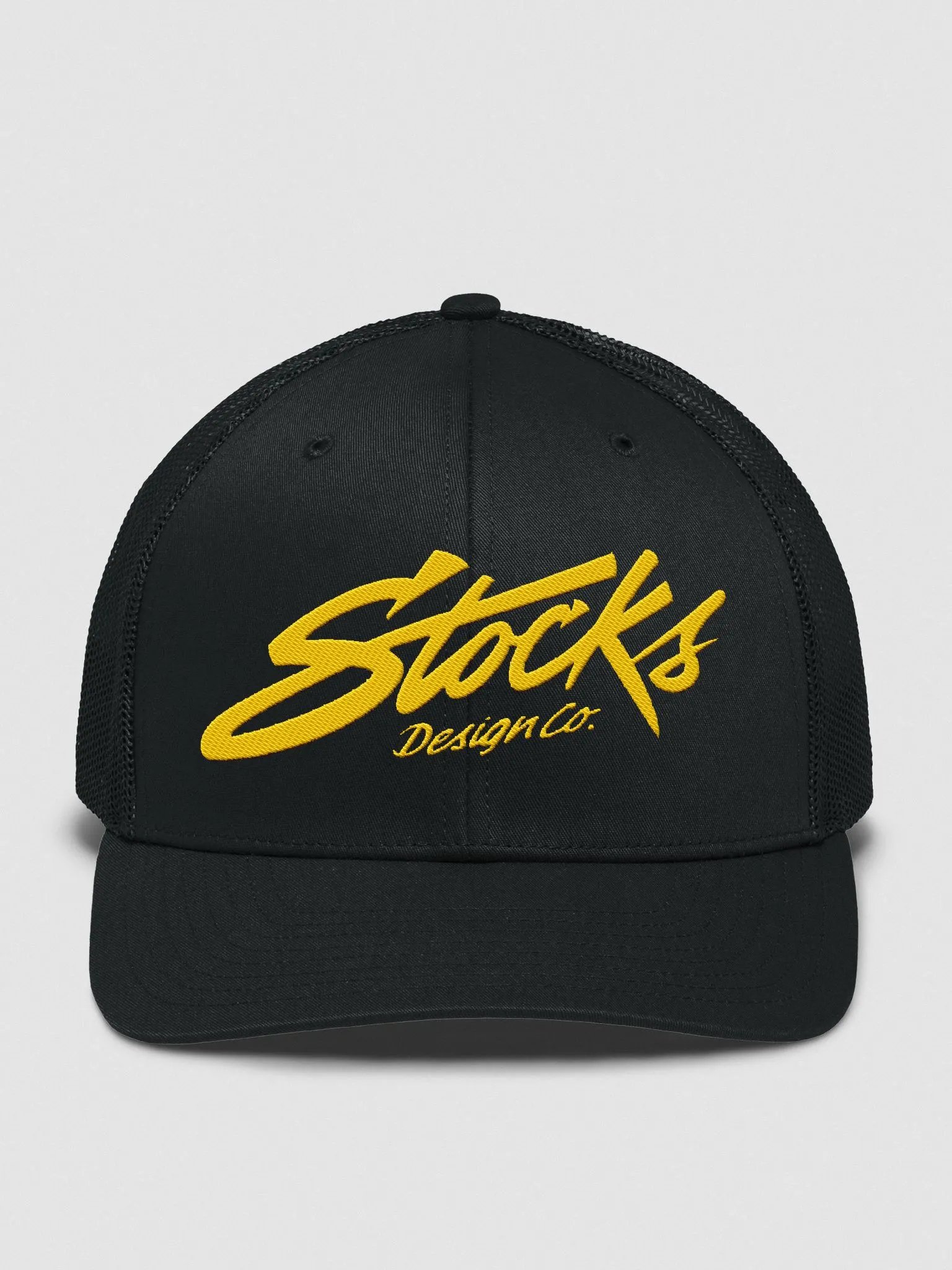 Stocks Design Co Gold Embroidered Trucker Hat product image (1)