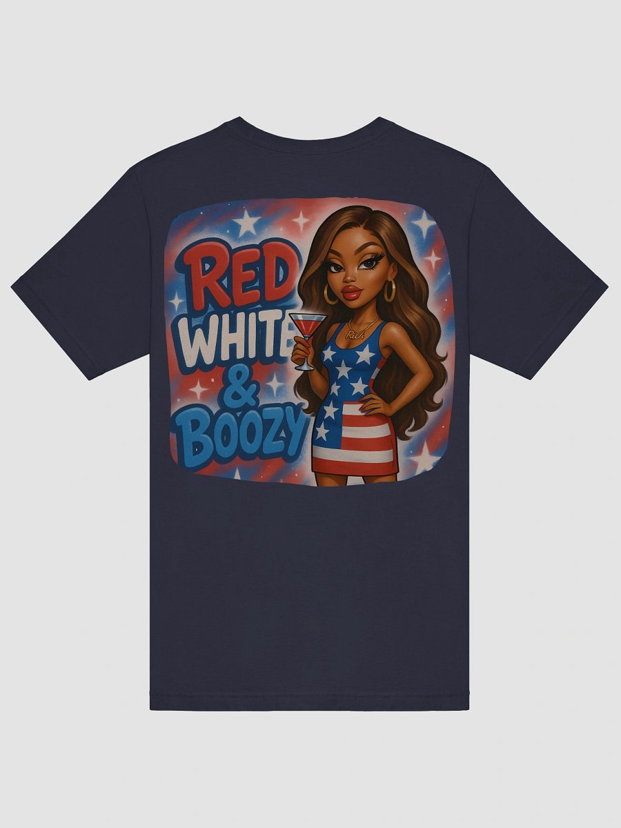 Patriotic Cocktail Party Tee Red White & Boozy product image (16)