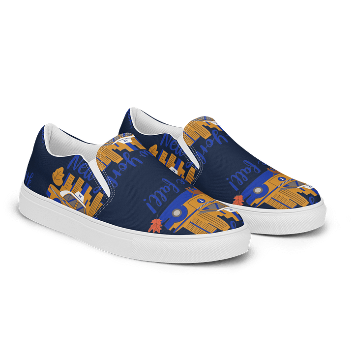 Cityscape Taxi Ride Women's Slip-On Shoes product image (2)
