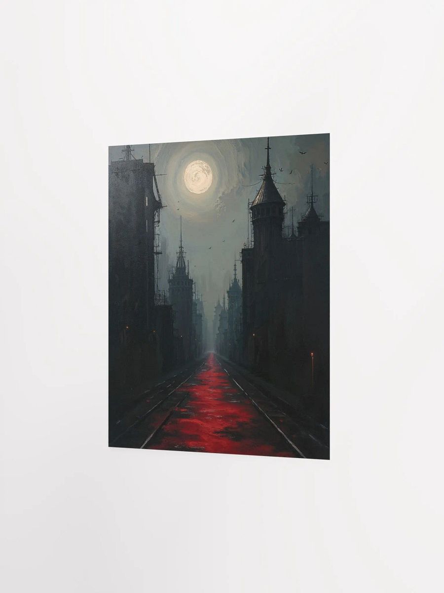 Moonlit Gothic Cityscape Poster product image (7)