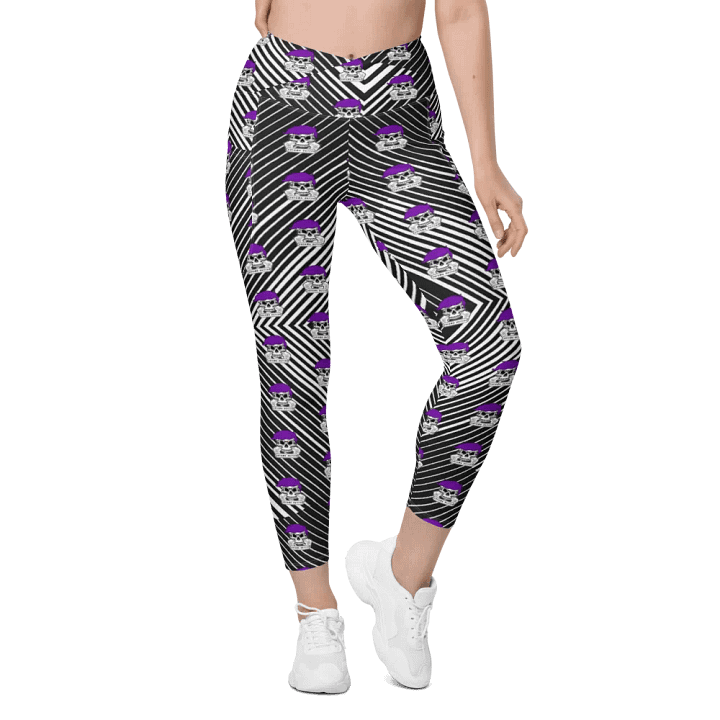 Enigma Nation All-Over Print Crossover Leggings with Pockets product image (1)