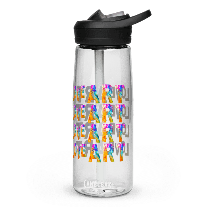 Camelback water bottle with trendy artful  design 'I Love Art' design. product image (1)