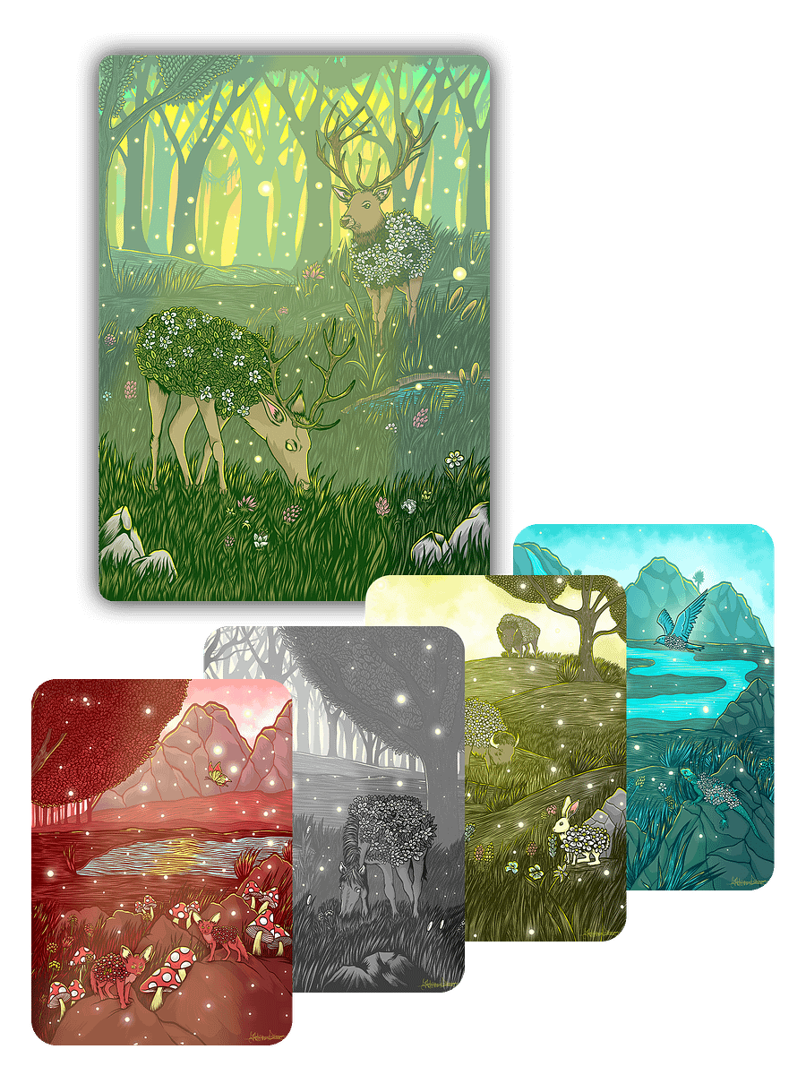 Overgrown Animal Basic Lands Proxy Set product image (2)