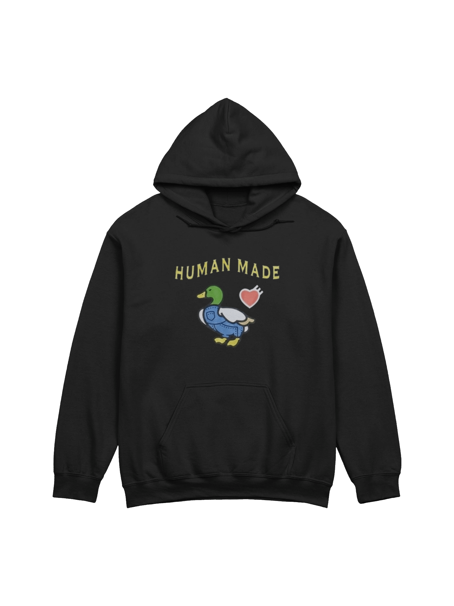 Human Made Duck Graphic Black Hoodie with Back Text Print product image (1)