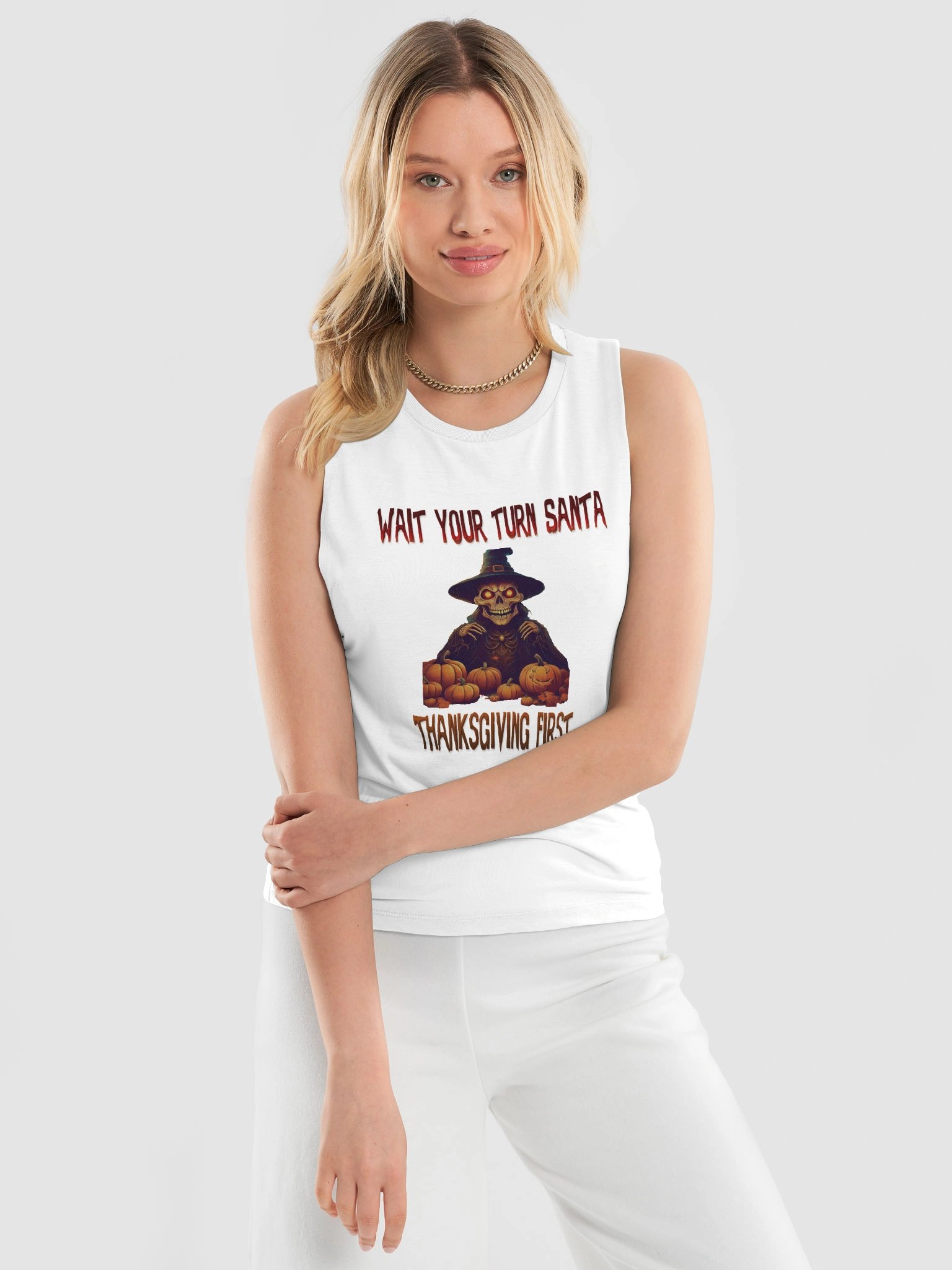 Glowing Skeleton Witch Hat Tank product image (3)