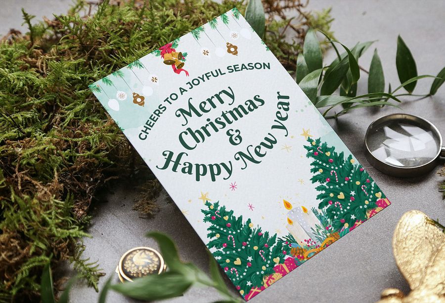 Christmas and New year greetings cards Bundle No 1 (5Cards) product image (5)
