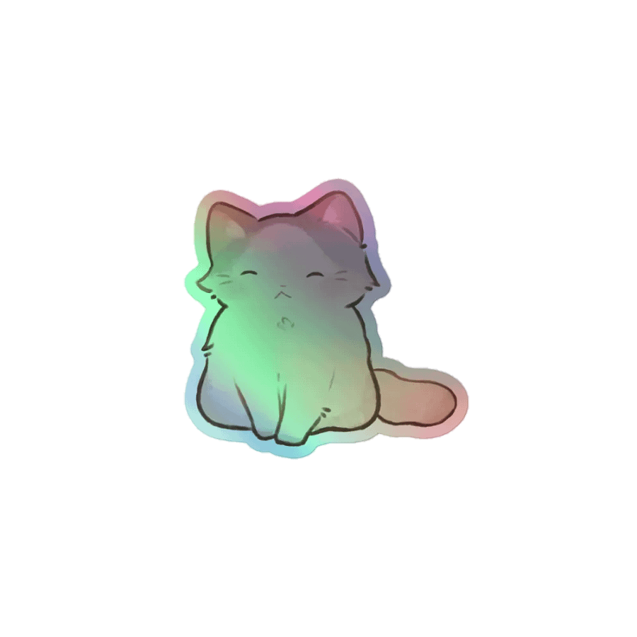 Holographic Cat Cuteness Sticker product image (1)