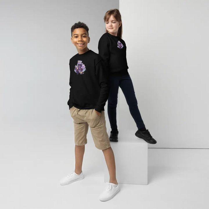 Youth Crew Neck Sweatshirt (Purple Dreams Design) product image (2)