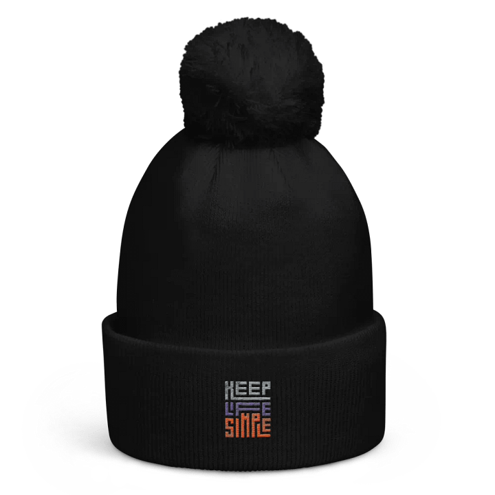 'Keep Life Simple' 3-D Puff Embroidered Beanie Hat product image (2)