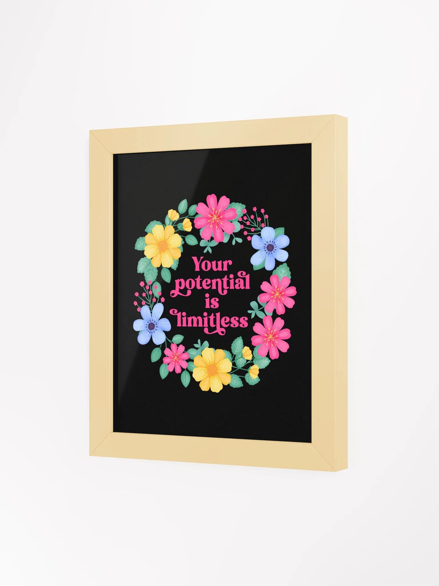 Your potential is limitless - Motivational Wall Art Black product image (3)