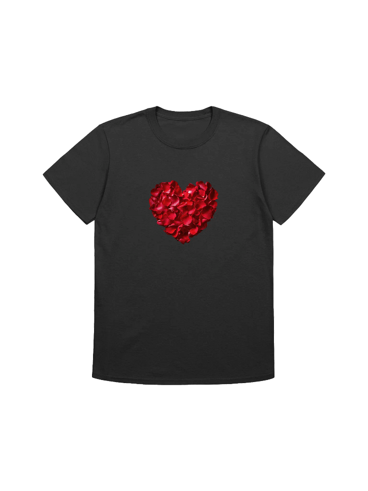 Valentine’s Day Unisex T-Shirt Celebrating Love Red Rose Petals Heart product image (1)