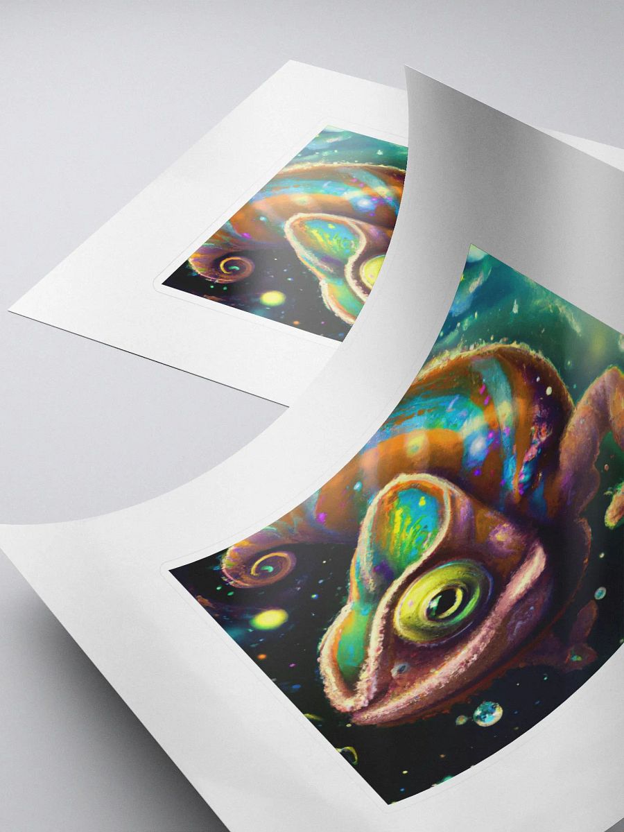 Cute Galactic Chameleon Delta Sticker product image (4)