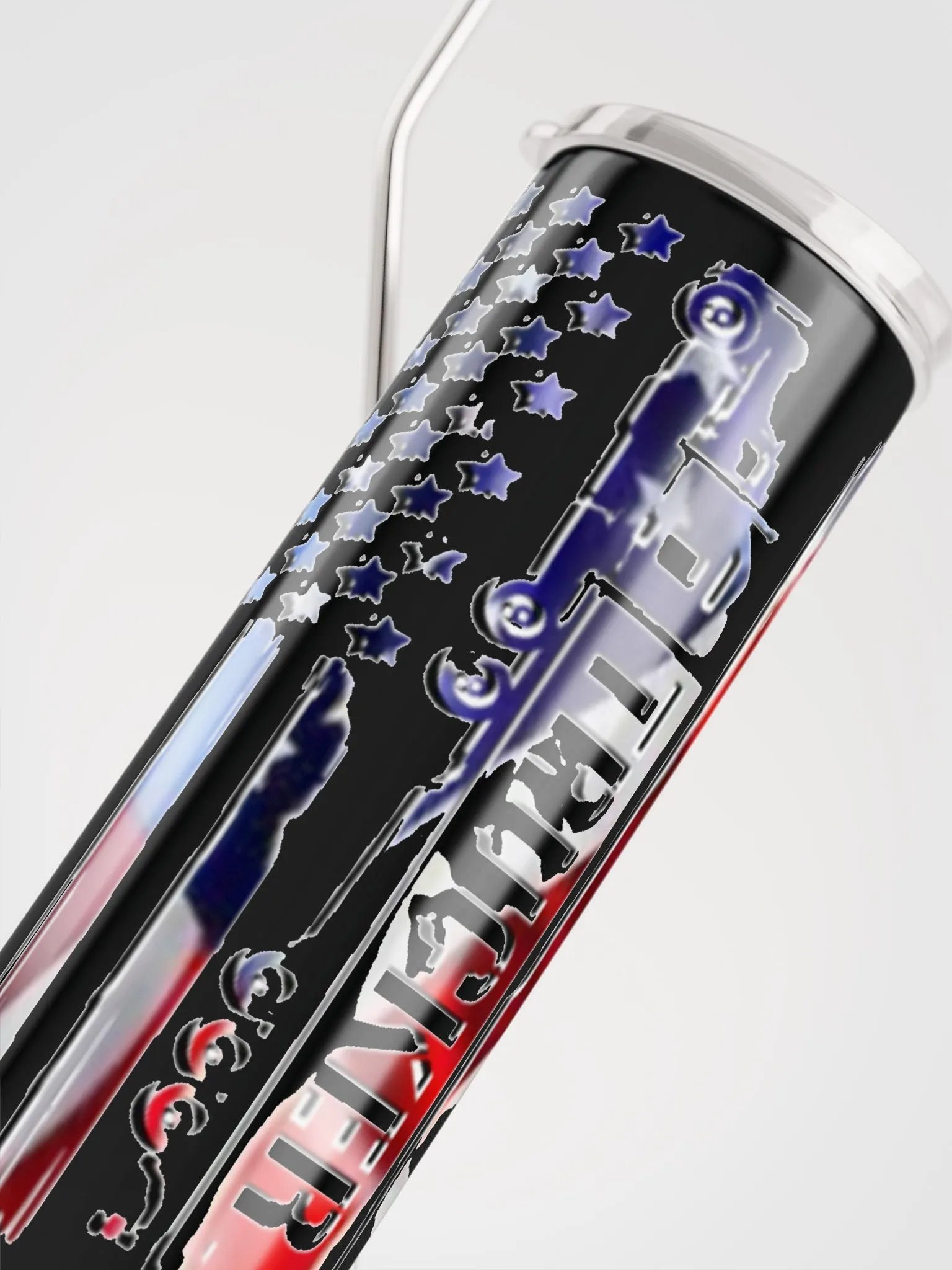 Patriotic Trucker Stainless Steel Tumbler product image (4)