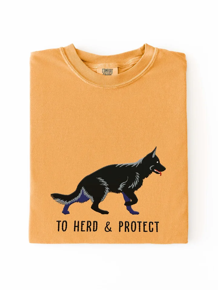 To Herd and Protect T-Shirt(Embroidered) of a German Shepherd(Black) product image (1)