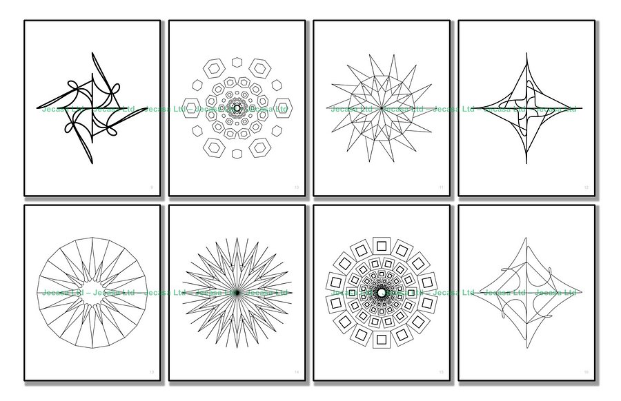 100 Geometric Mandala Coloring Pages | PDF | Digital File | Series GM2025 Vol. 2 product image (4)