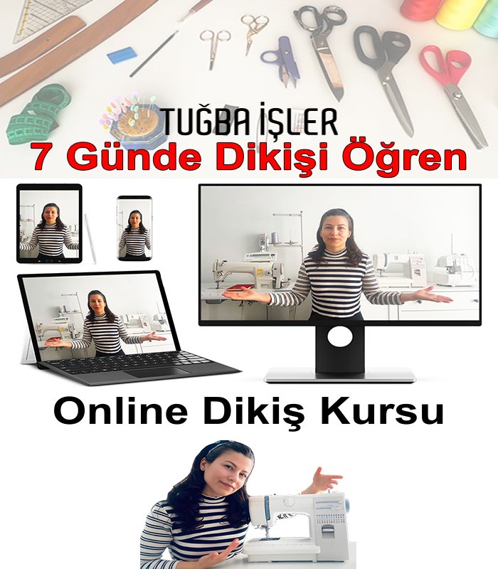 7 Günde Dikiş Yapmayı Öğren Online Dikiş Kursu - Tuğba İşler product image (1)