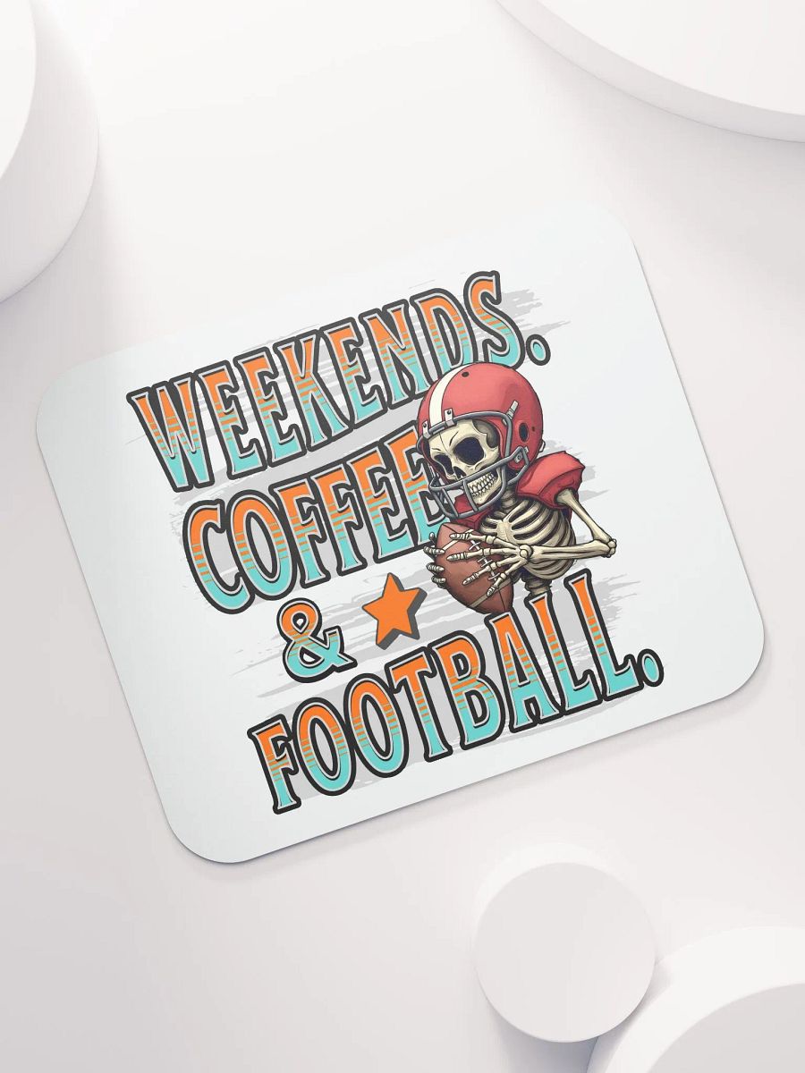 Weekends Coffee And Football Skeleton Warrior Mouse Pad product image (5)