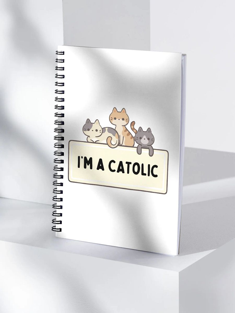 Whimsical CATolic Spiral Notebook product image (4)