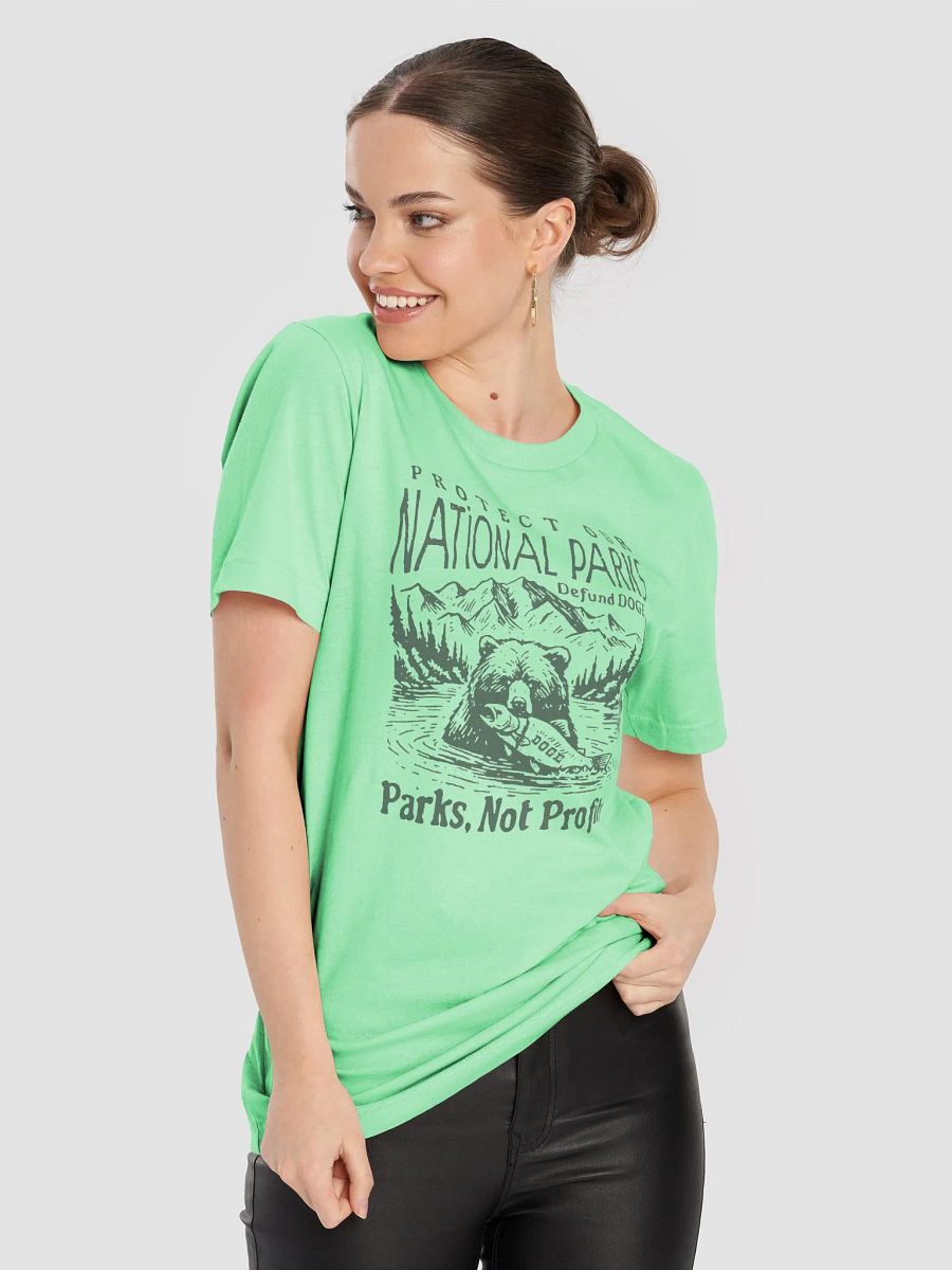 DEFUND DOGE! Protect our Parks Comfort Fitted T-Shirt Alt National Parks Wear Resistance Rangers product image (58)