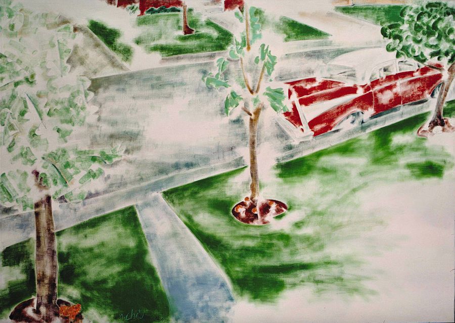 On the Road with No Memory 1985 on Canvas (28" x 40") product image (3)