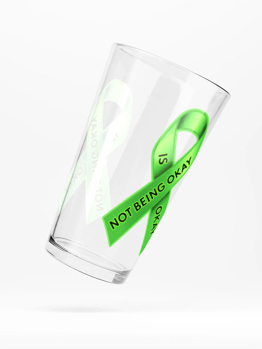 Green Ribbon Awareness Shaker Pint Glass product image (5)