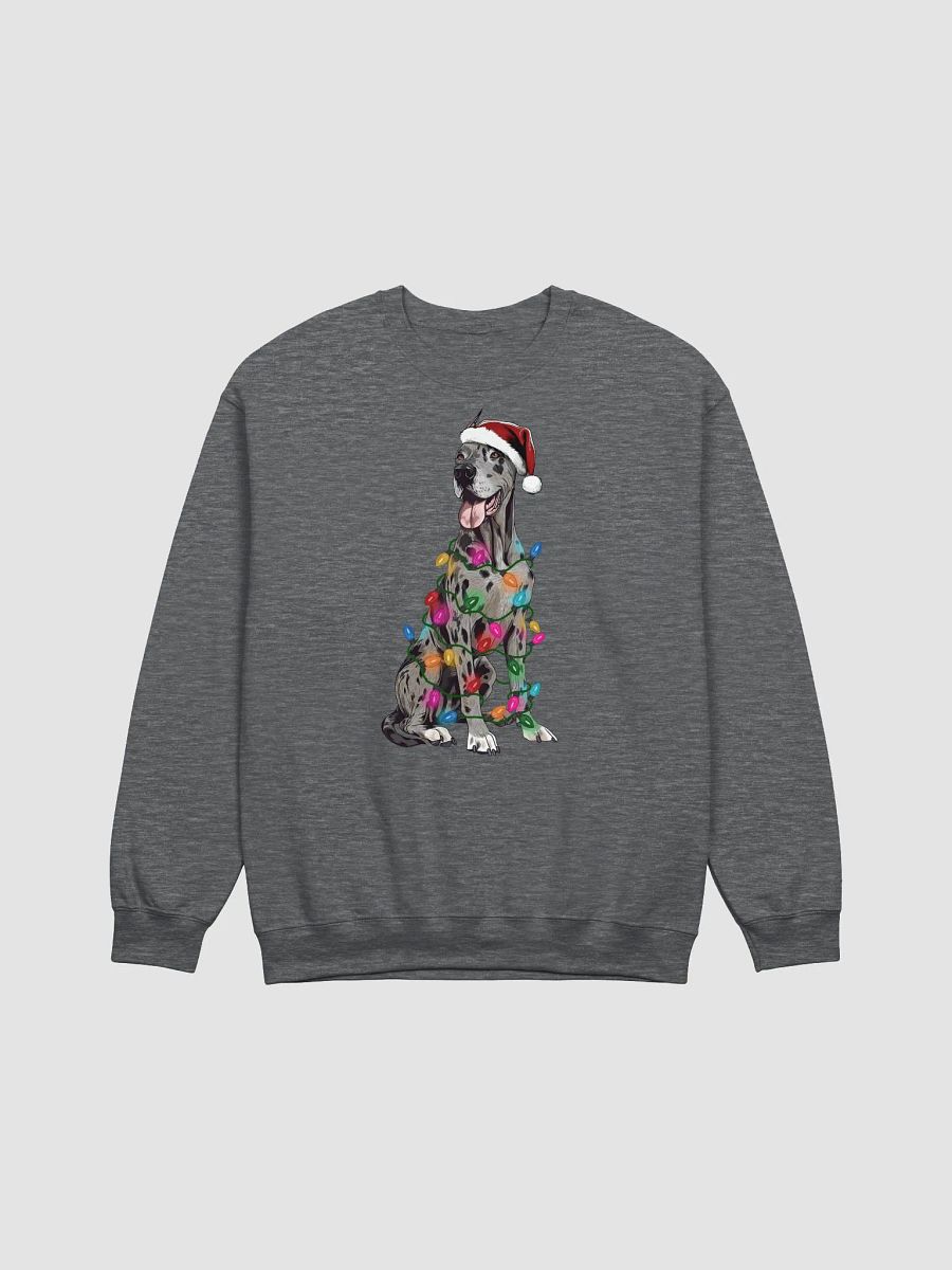 Funny Great Dane(Harlequin 2, Cropped Ears) Christmas Sweatshirt product image (3)