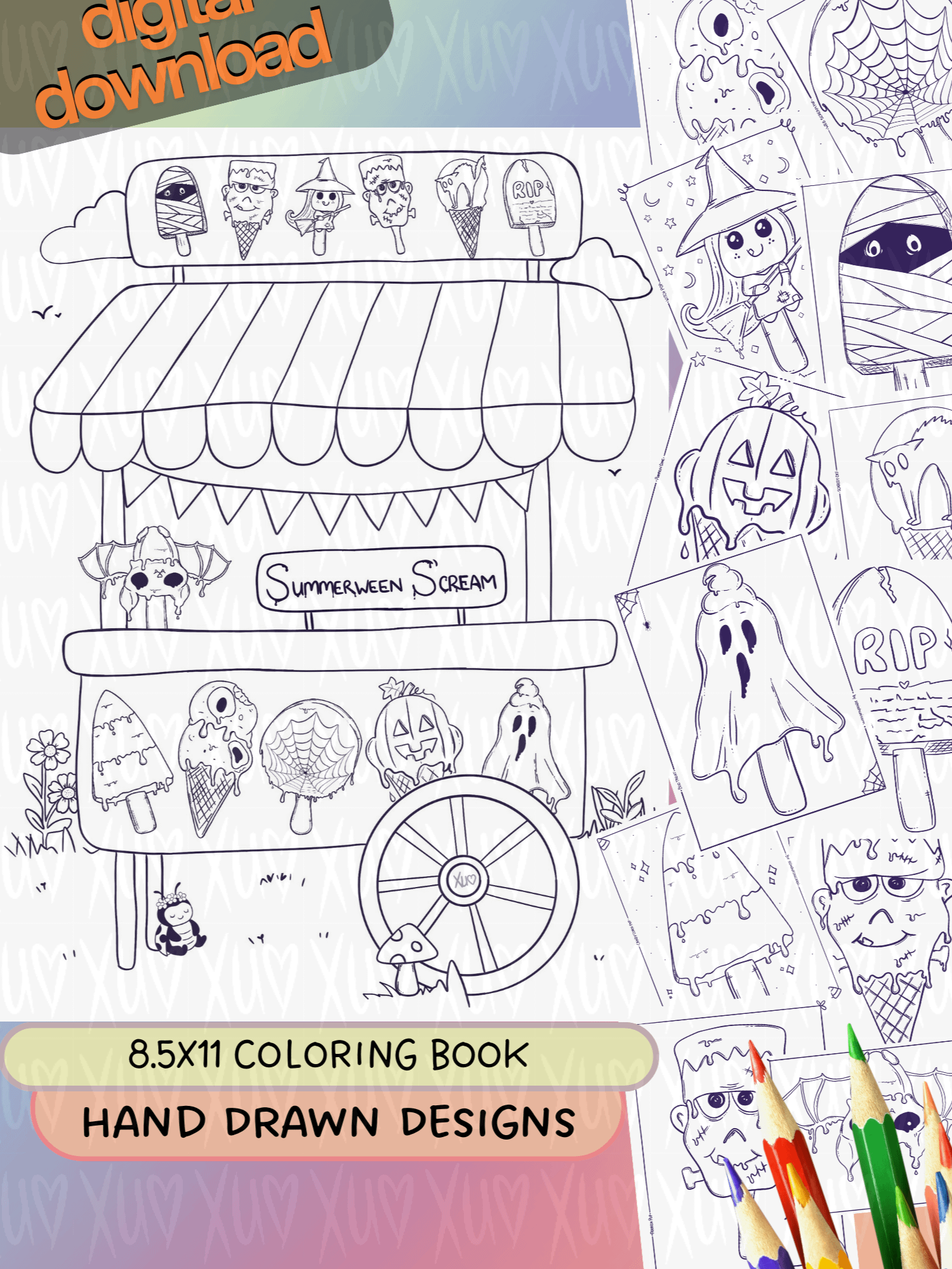 Summerween S'cream Coloring Book product image (1)
