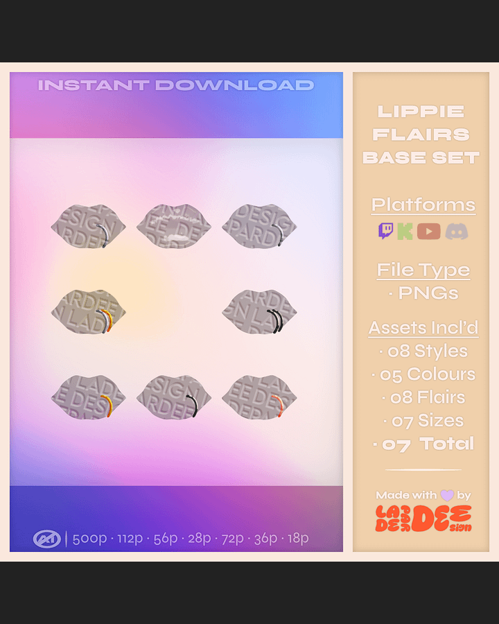 Lippie Badges [Flairs Set] product image (1)