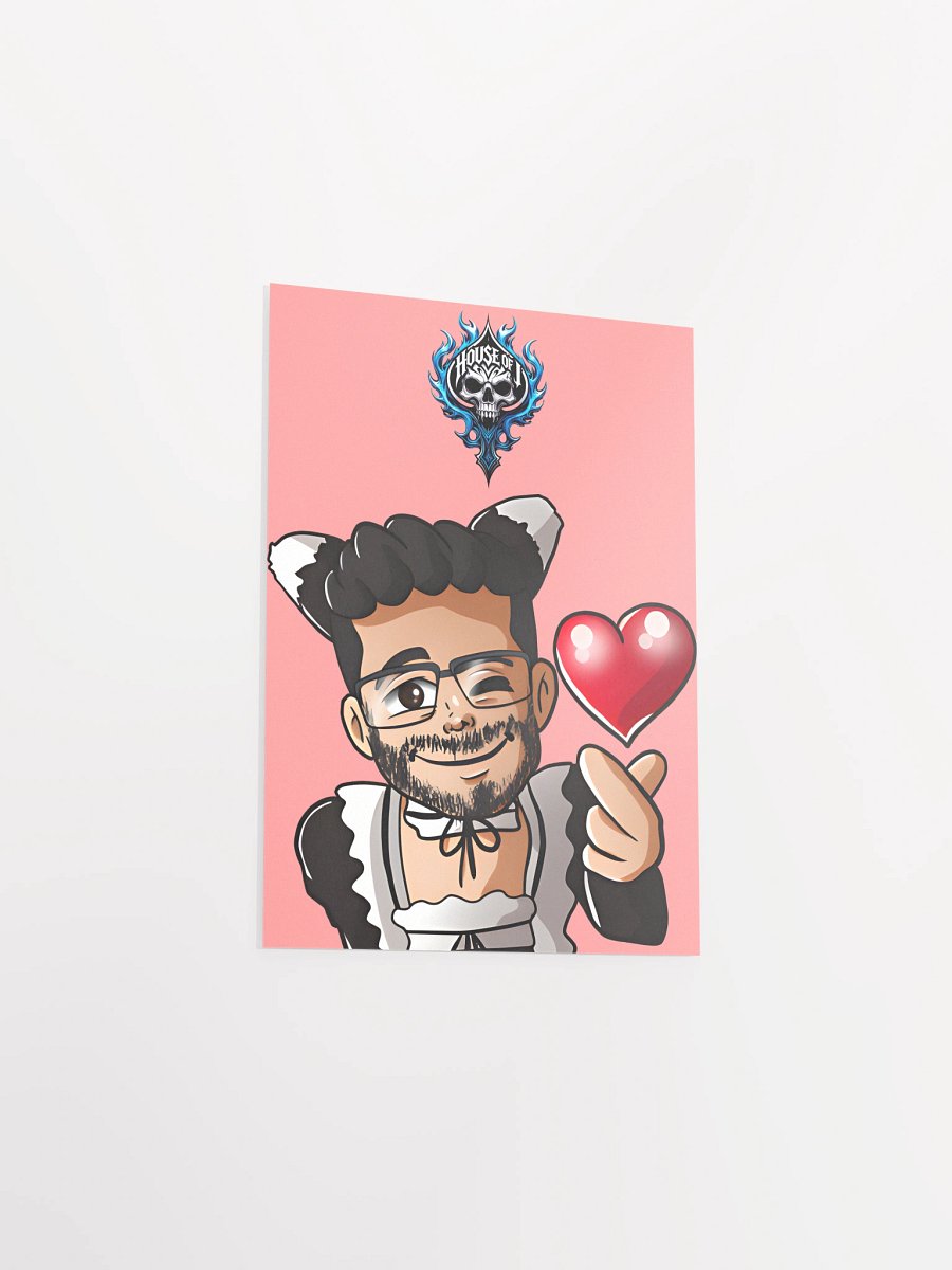 "Maid J " Heart Poster (Pink) product image (3)