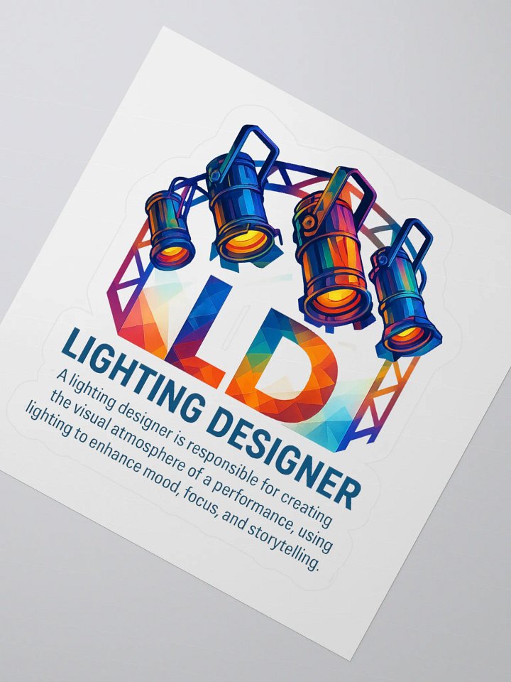 Theatrically Jerry: "LD (Light Designer) Prismatic Series Stickers product image (6)