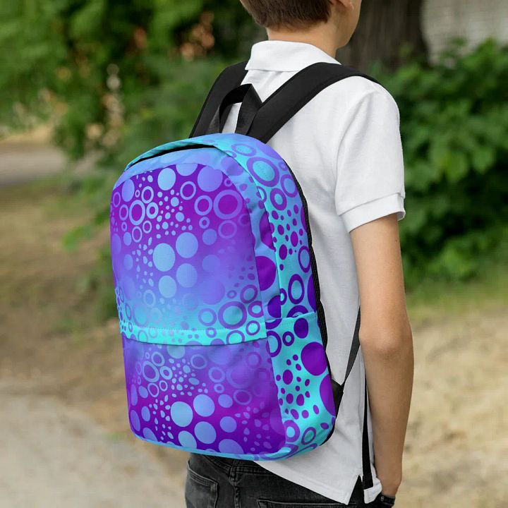 Cool Neon Circles Backpack product image (2)