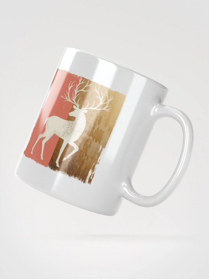 Holiday reindeer charm -white mug product image (4)