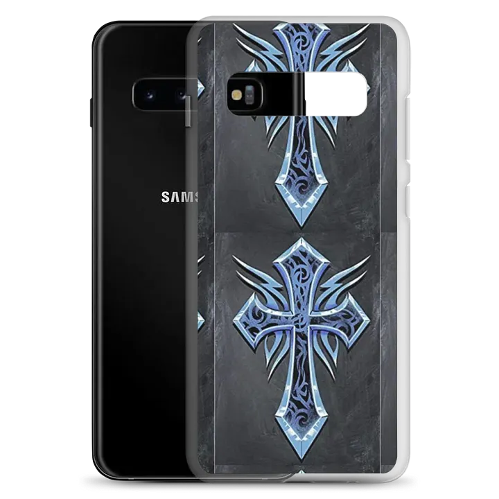 Swirling Blue Crosses Clear Samsung® Case product image (20)