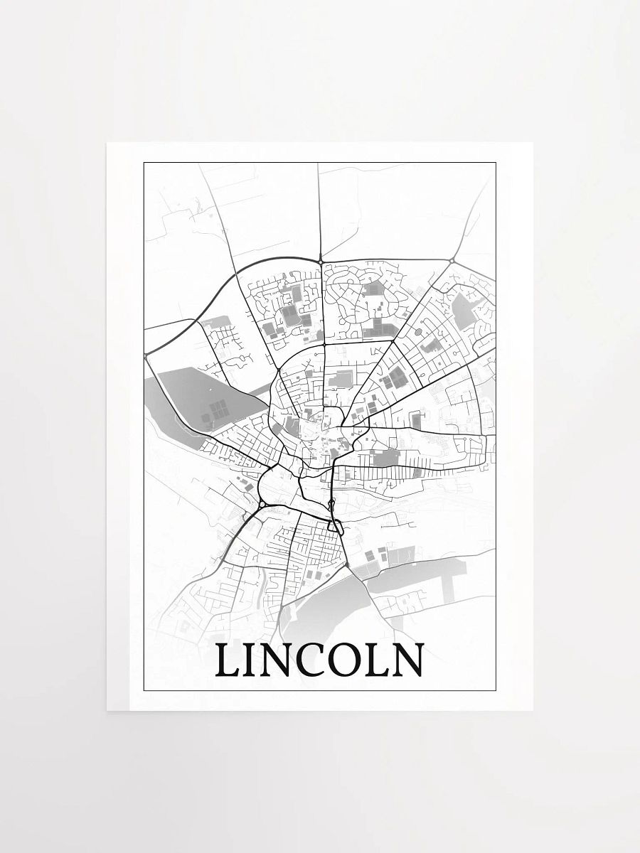 Lincoln, England, city map print product image (3)