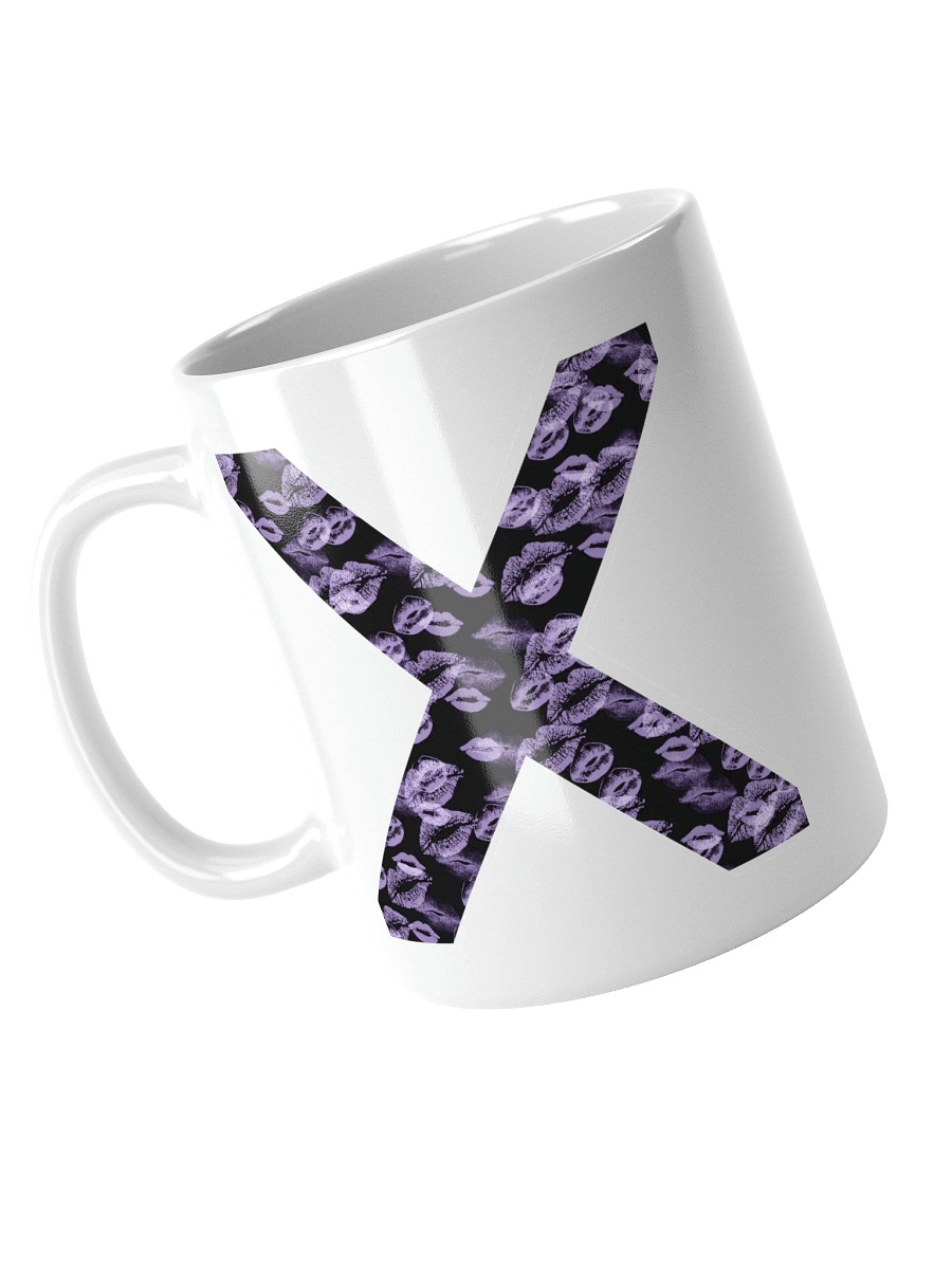 Black X Lilac Lipstick Kisses | Glossy White Mug product image (7)