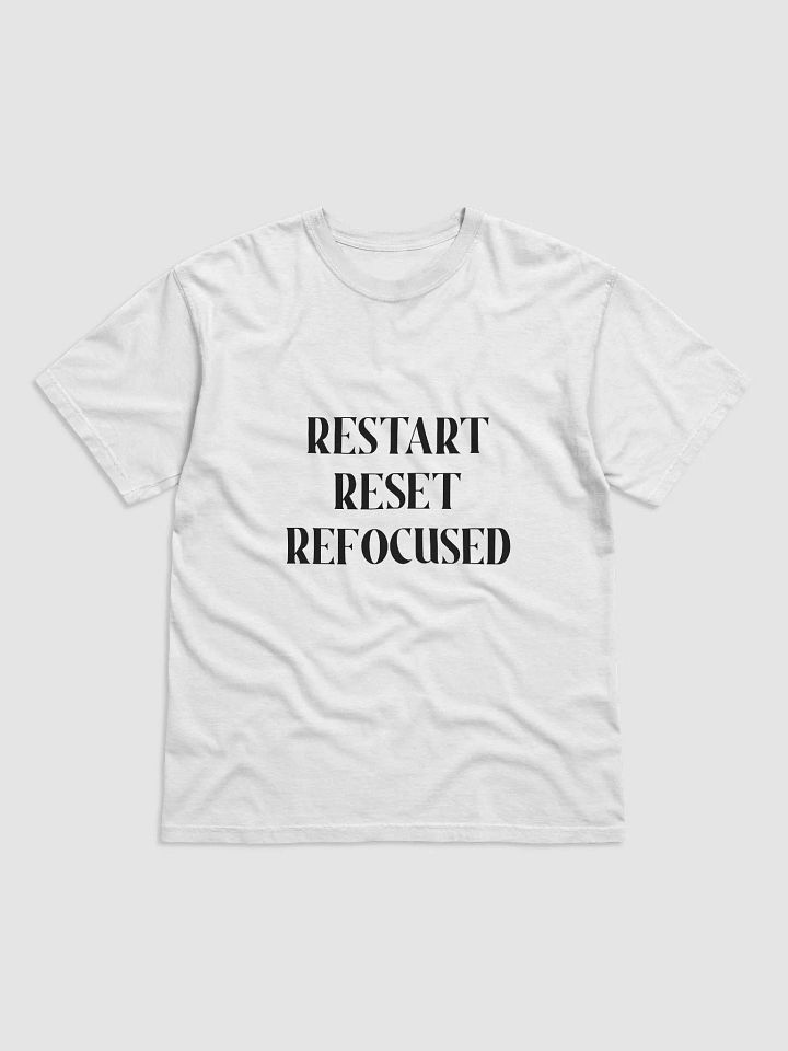 RESTART,RESET,REFOCUSED(B;ACK PRINT) product image (1)