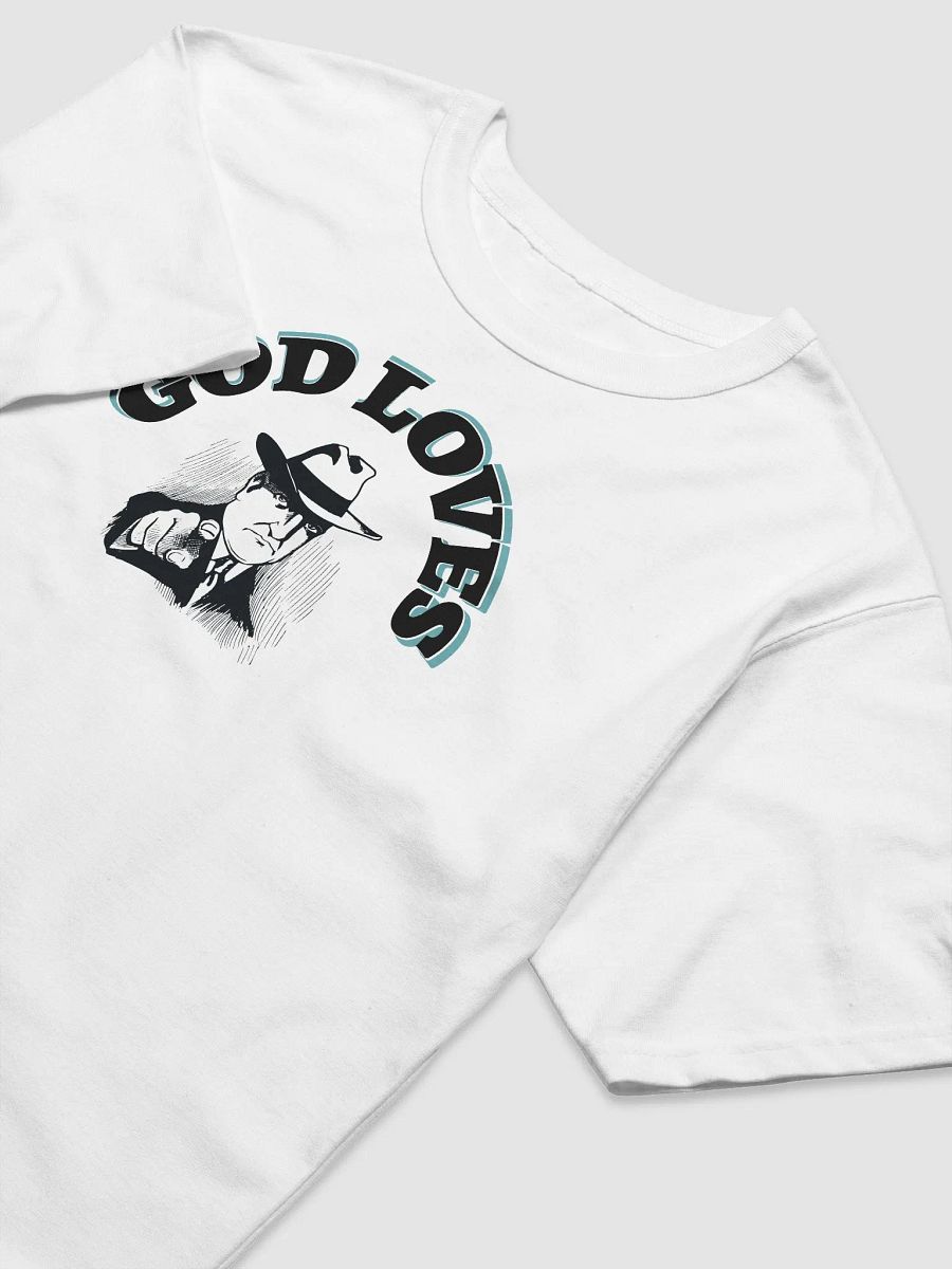 GOD LOVES YOU. Ethereal Blue Abstract T-Shirt product image (3)