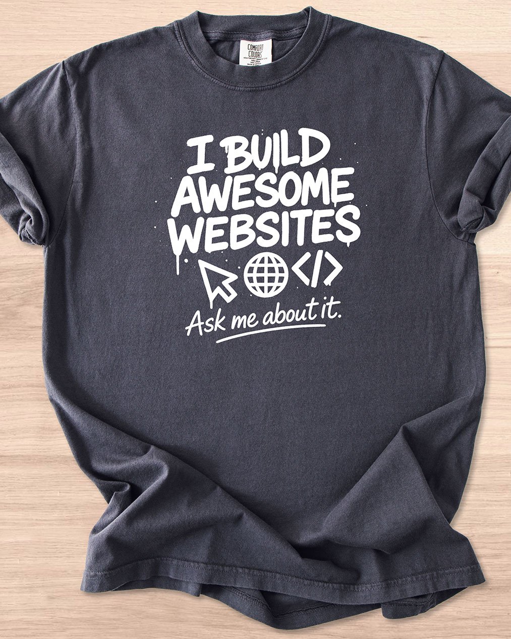 I Build Awesome Websites Graffiti Tee (Dark Mode) product image (3)