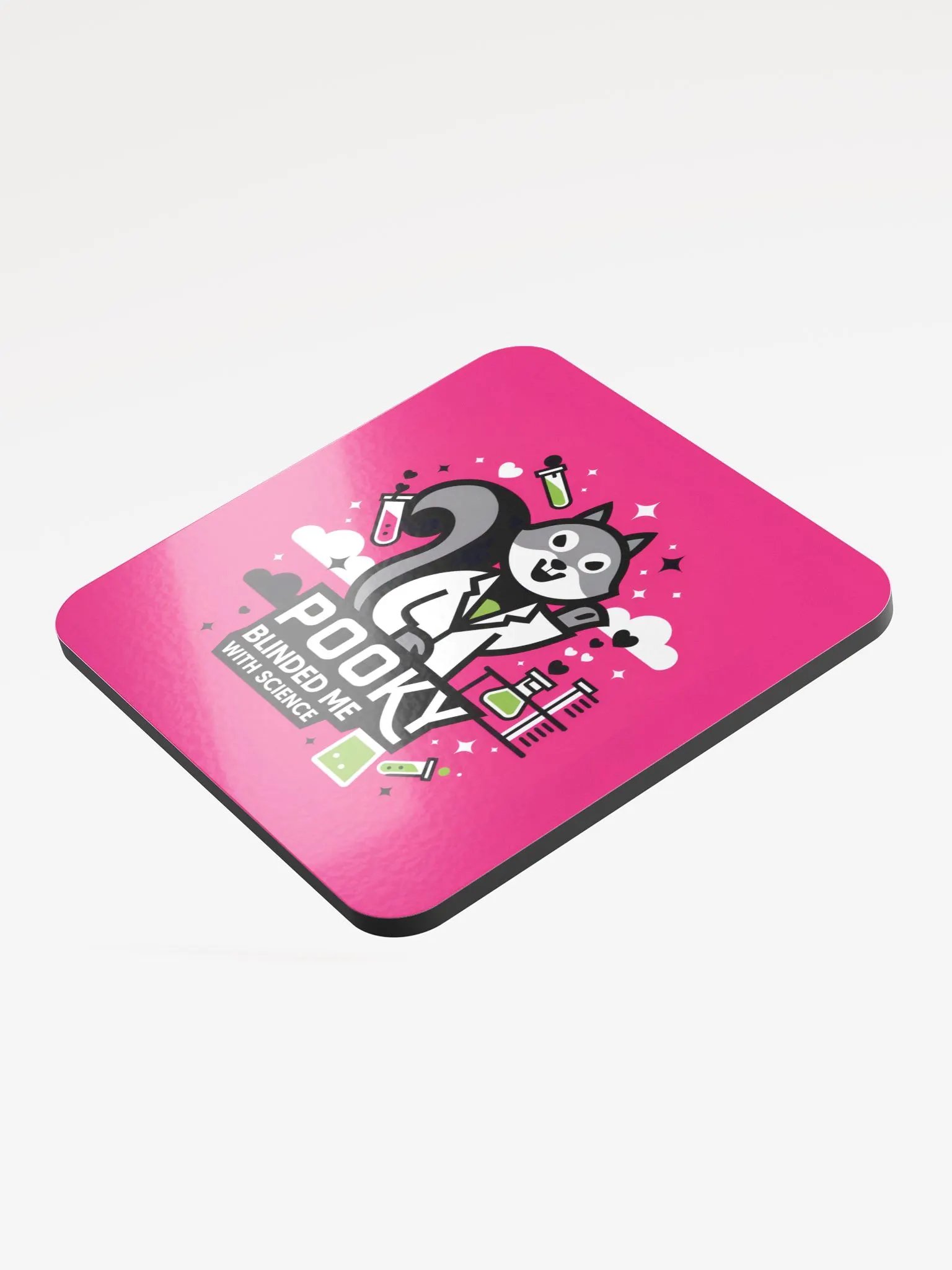 Coaster or micro art piece: pooky blinded me with science pop art product image (3)