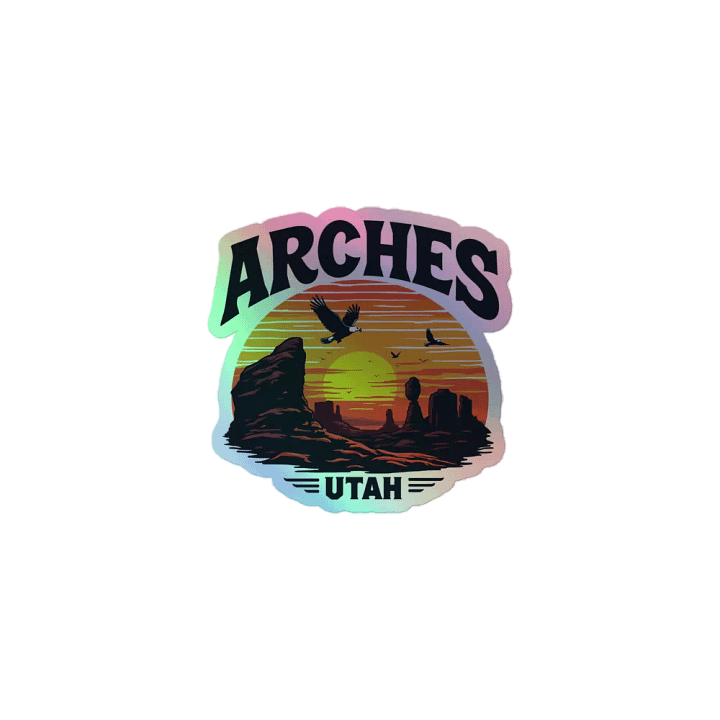 Arches Utah Holographic Sticker Sheet product image (1)