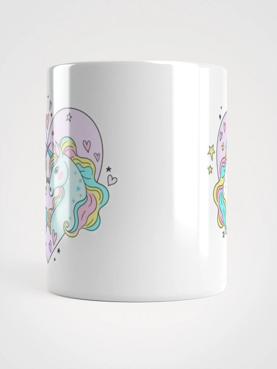 White Glossy Mug Cute Horses product image (5)
