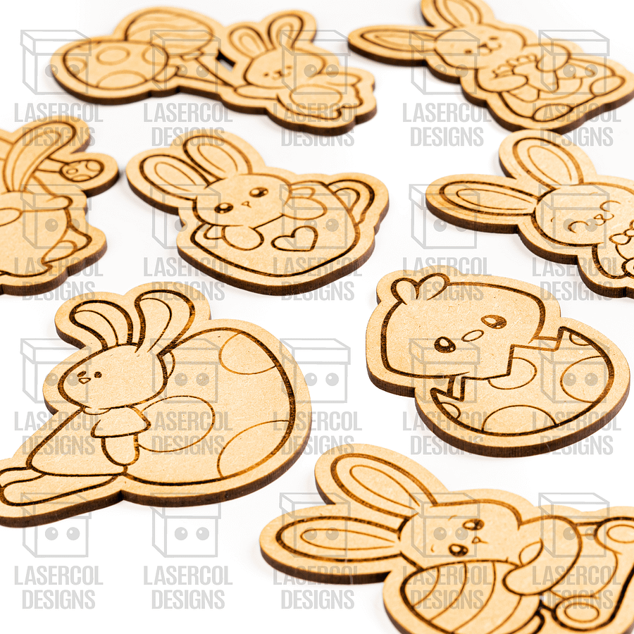 Easter Bunny Paint Kit DIY Cut Outs Set 5 - Laser Cut Files product image (10)